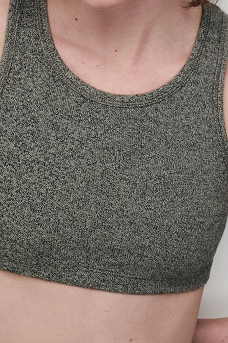 U-NECK BRA WITH SHOULDER STRAPS GRIS CHINE 4