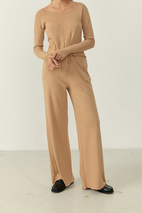 BOAT COLLAR FITTED TEE-SHIRT PRALINE 3