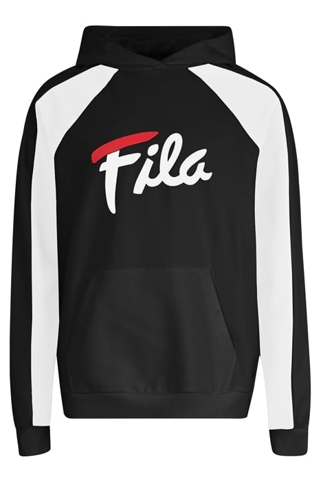 LINSENGERICHT BLOCKED HOODY BLACK-BRIGHT WHITE 1