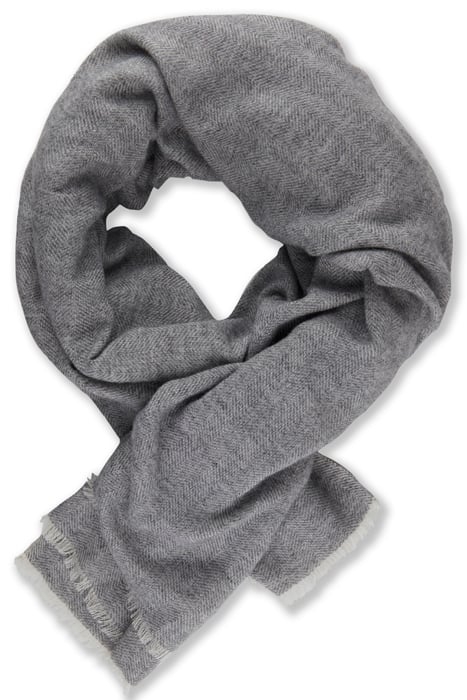 SCARVE, COTTON/WOOL/NYLON, 70 X 180 CM GREY PATTERN 1