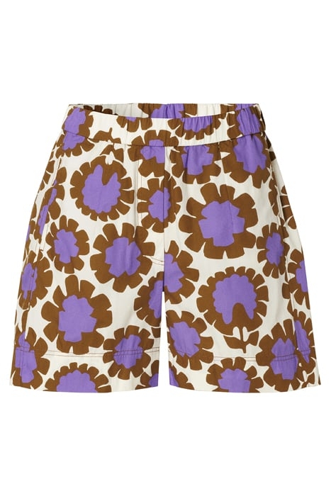 COTTON PRINTED SHORT VIOLET 4