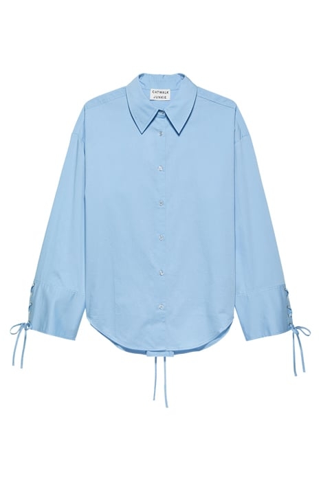 RELAXED BLOUSE WITH CUFF DETAILS POWDER BLUE 4