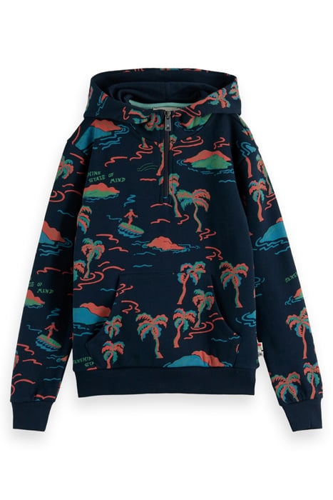 BOYS COTTON IN CONVERSION RELAXED-FIT ALL-OVER PRINTED HOODI 4