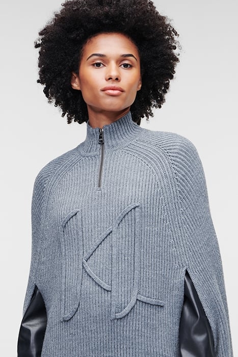 CHUNKY KL SOUTACHE CAPE GREY MELANGE 6