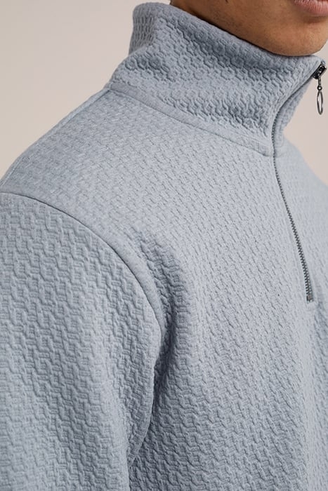 HALFWAY ZIPPER GREYISH BLUE 6
