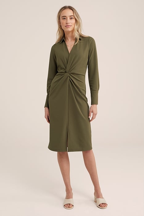 DRESS MIDI ARMY GREEN 2