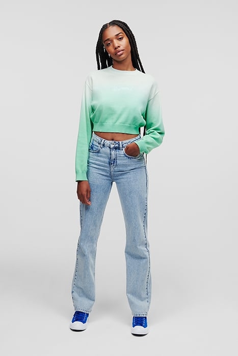 KLJ OMBRE CROPPED SWEATER KATYDID OMBRE 1