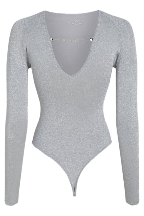 EVENING KNIT BODY SILVER LUREX 1