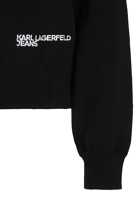 KLJ CONTRAST RIBBED SWEATER BLACK 3