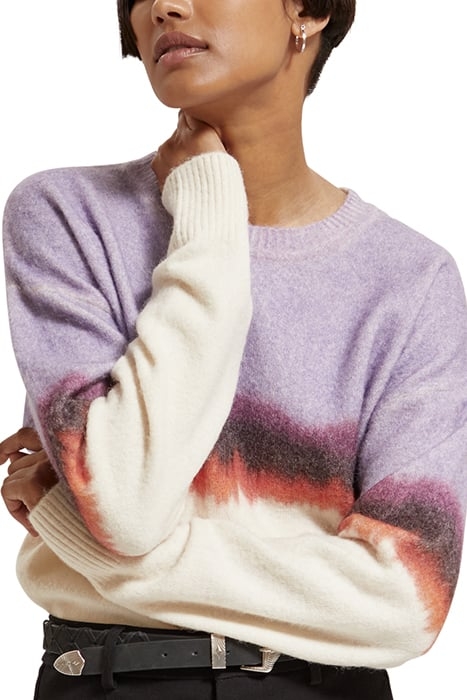 FUZZY COLOURBLOCK PULLOVER PURPLE OFFWHITE GRADIENT 7