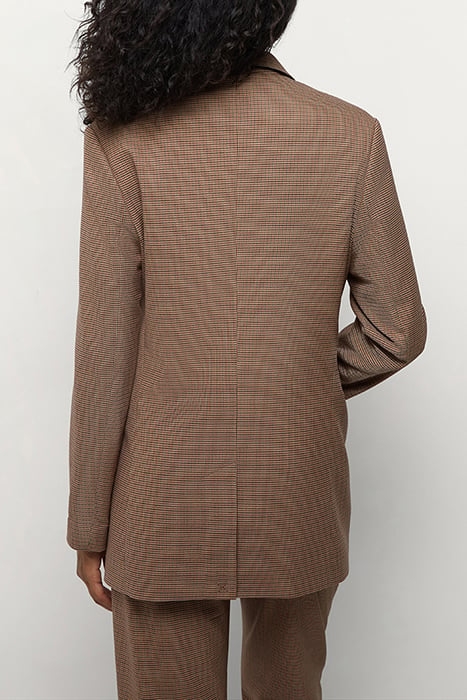 VALERIA - MAHOGANY HOUNDSTOOTH PATTERN SUIT JACKET 2