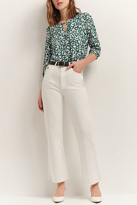 COLIN - ECRU BLOUSE WITH URBAN BARK PRINT 2