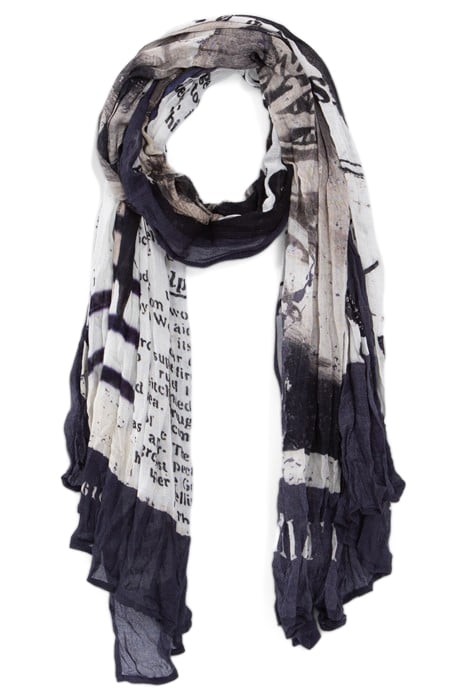 CHALK SCARF WITH SKELETON-SAILOR IMAGE 1