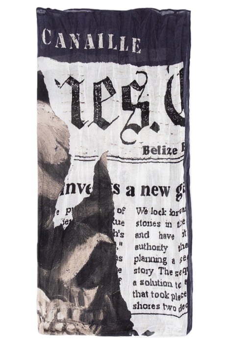 CHALK SCARF WITH SKELETON-SAILOR IMAGE 3