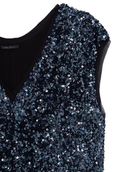 BLUE EMBROIDERED REVERSIBLE SEQUIN FRONT/BACK TOP 5