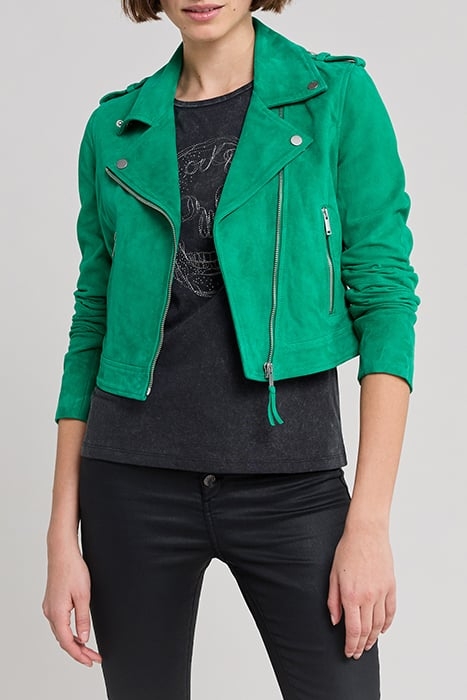 MINT SUEDE BIKER-STYLE JACKET 1