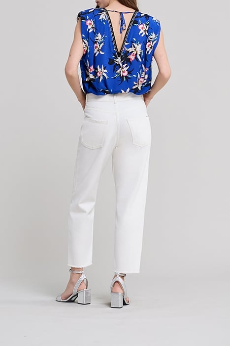 COBALT LENZING™ ECOVERO™ BIRDS OF PARADISE TOP 4