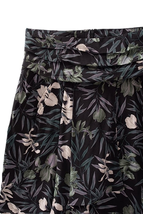 BLACK LENZING™ ECOVERO™ ORCHID PRINT SHORT SKIRT 7