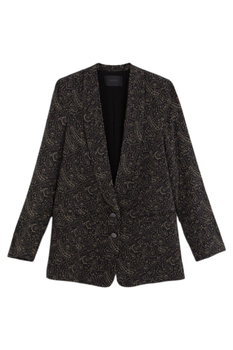 KHAKI LENZING™ ECOVERO™ FLORAL PAISLEY JACKET 4