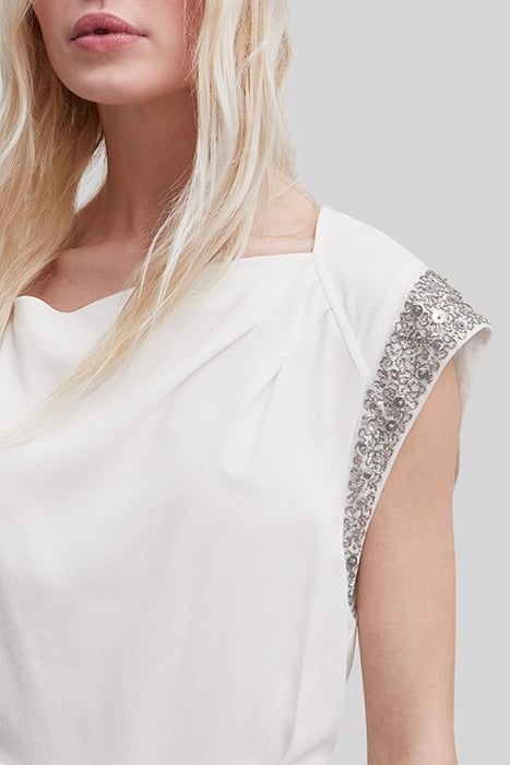 WHITE JUMPSUIT WITH BEADS AND SEQUINS 5