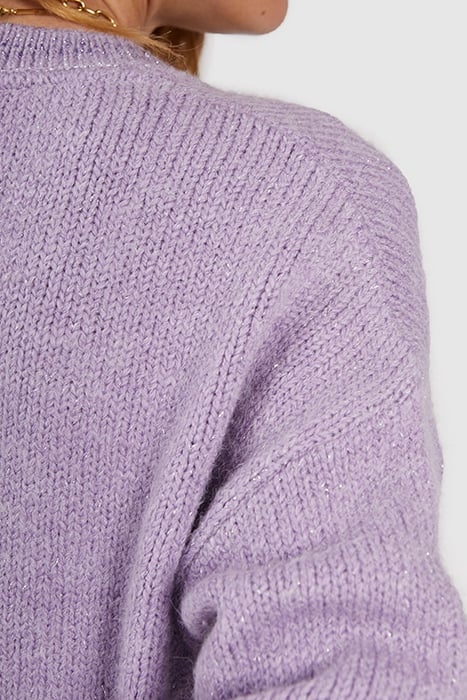 MAUVE LUREX KNIT SWEATER 6