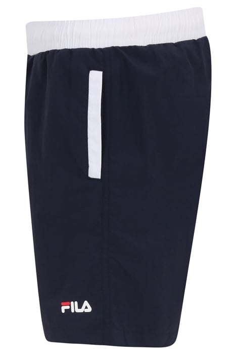 SPALL BLOCKED BEACH SHORTS TRUE RED-BLACK IRIS-BRIGHT WHITE 3