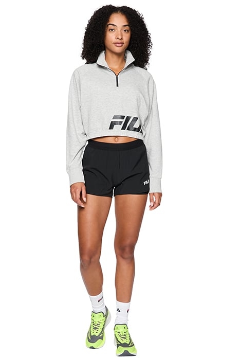 TORREGLIA CROPPED HALF ZIP SHIRT LIGHT GREY MELANGE 3