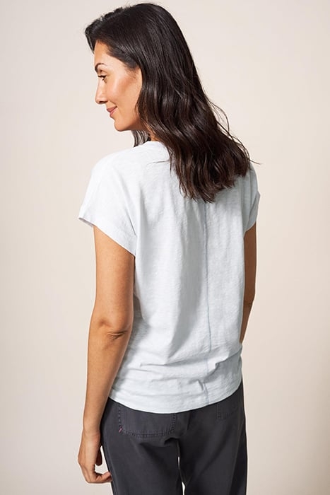 NELLY NOTCH NECK TEE NATURAL WHITE 2