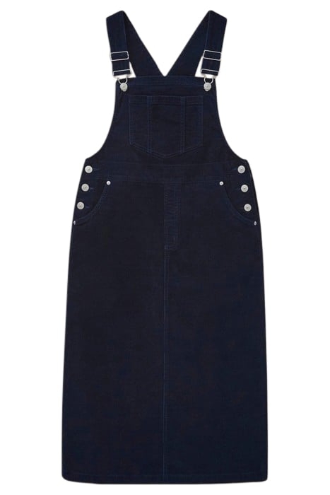 EMMIE ORGANIC CORD MIDI PINNY DARK NAVY 3