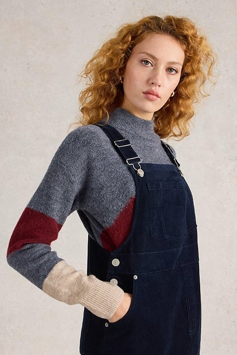 EMMIE ORGANIC CORD MIDI PINNY DARK NAVY 5