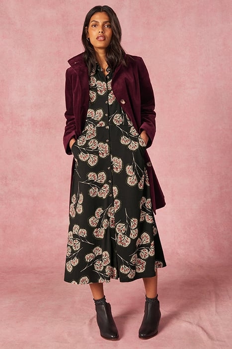 KARLA VELVET COAT DARK PLUM 5