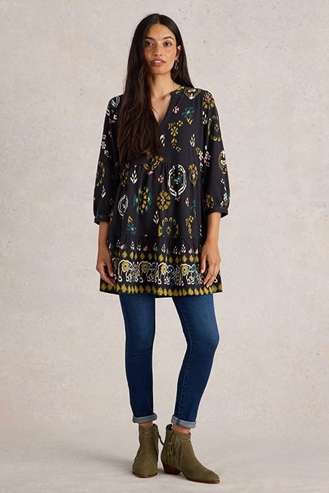 MARTA TUNIC BLACK PRINT 1