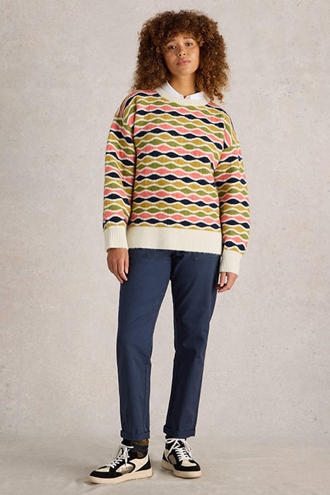 GINA GEO JUMPER NATURAL MULTI 1