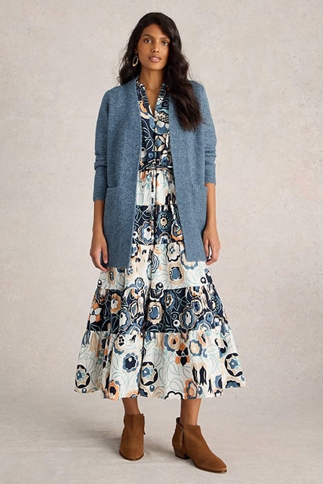 ERIN LONGLINE CARDI MID BLUE 1