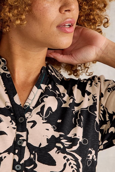 NELA PRINTED SHIRT TUNIC BLACK PRINT 5