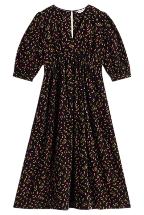 LUCY CORD DRESS BLACK PRINT 3