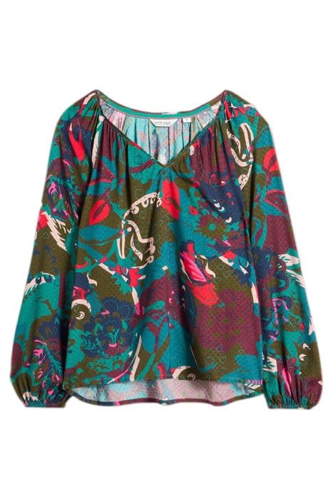 IMOGEN TOP GREEN PRINT 3