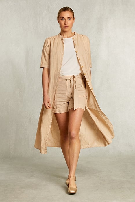 BEIGE LINEN SHORT 3