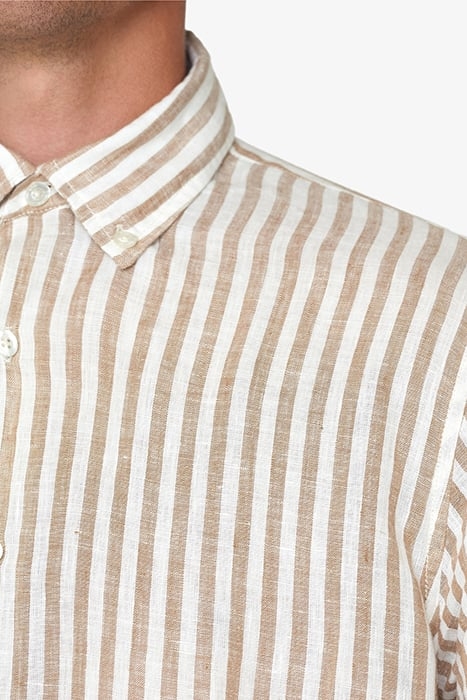 GREGSI LINEN STRIPE BROWN LION 6