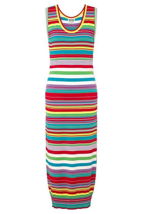 COLORFUL STRIPES STRETCH KNIT DRESS MULTICOLOR 3