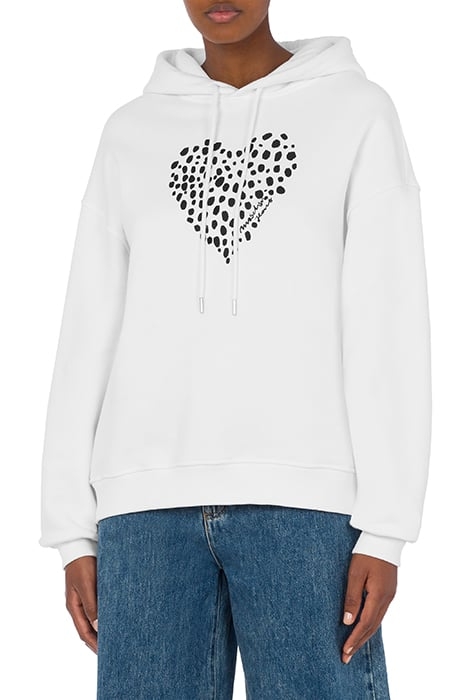 LEOPARD HEART HOODIE WHITE 1