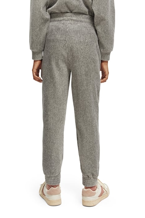 GIRLS CORDUROY TAPERED SWEATPANTS GREY MELANGE 2
