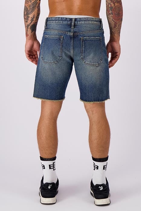 CUT OFF DENIM SHORTS DARK BLUE 2