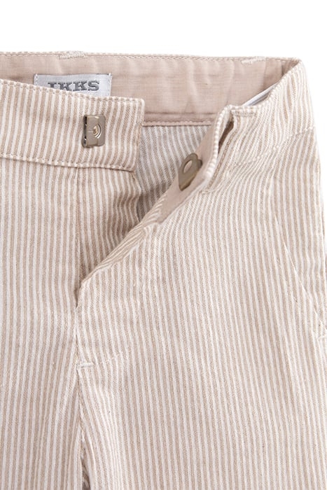 BABY BOYS’ BEIGE STRIPED OCCASIONWEAR TROUSERS WITH STRAPS 6