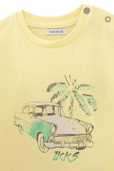 BABY BOYS’ YELLOW T-SHIRT WITH CUBAN CAR IMAGE 3