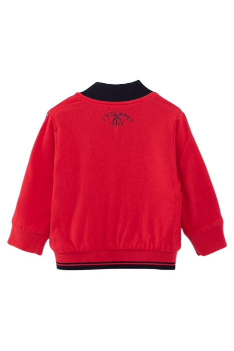 BABY BOYS' NAVY/RED REVERSIBLE CARDIGAN 2