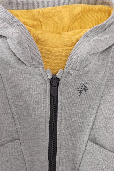 BABY BOYS’ GREY/YELLOW REVERSIBLE CARDIGAN 3