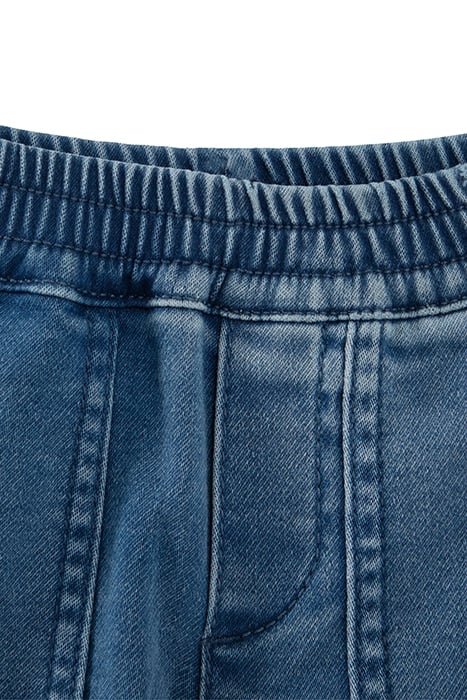 BABY BOYS' BLUE CARGO JEANS WITH ELASTICATED WAIST 3
