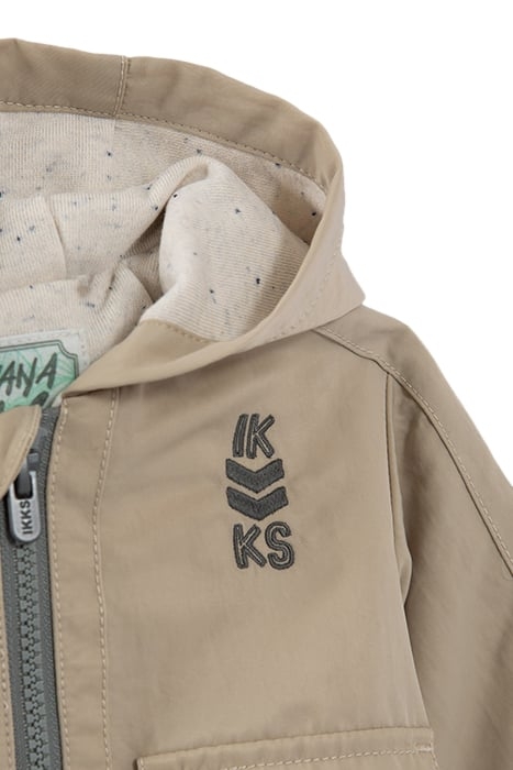 BABY BOYS’ BEIGE WINDCHEATER WITH SWEATSHIRT FABRIC LINING 4