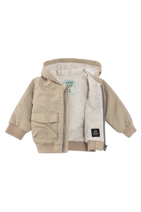 BABY BOYS’ BEIGE WINDCHEATER WITH SWEATSHIRT FABRIC LINING 3